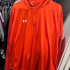 Under Armour Red Quarter-Zip Pullover Hoodie